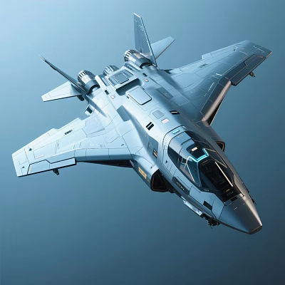 Fighter Aircraft Future Technology 3d model Fighter Aircraft Future Technology 3d model
