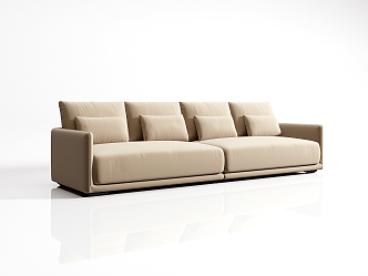 Modern double sofa multiplayer sofa 3d model