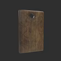 Wooden Kitchen Cutting Board With Natural Grain And Hanging Hole Design 3d model