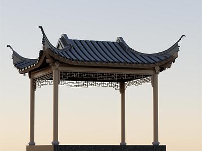 New Chinese Landscape Pavilion model