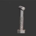Rusted Metal Bolt And Nut Heavy Duty Construction Hardware Tool 3d model