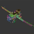 Green Agricultural Functional Vehicle With Long Spray Booms And Cab