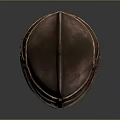 Ancient Medieval Copper Helmet With Spiked Top And Riveted Details