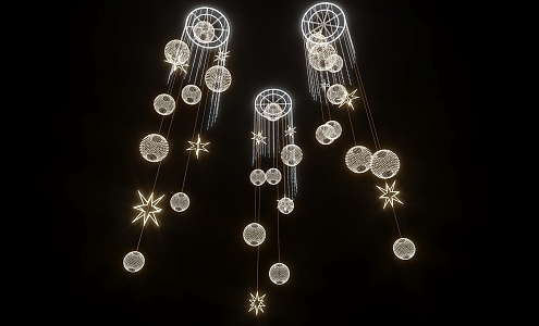 Atrium chandelier 3d model