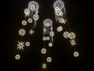 Atrium chandelier 3d model