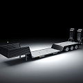 Modern trailer towing 3d model