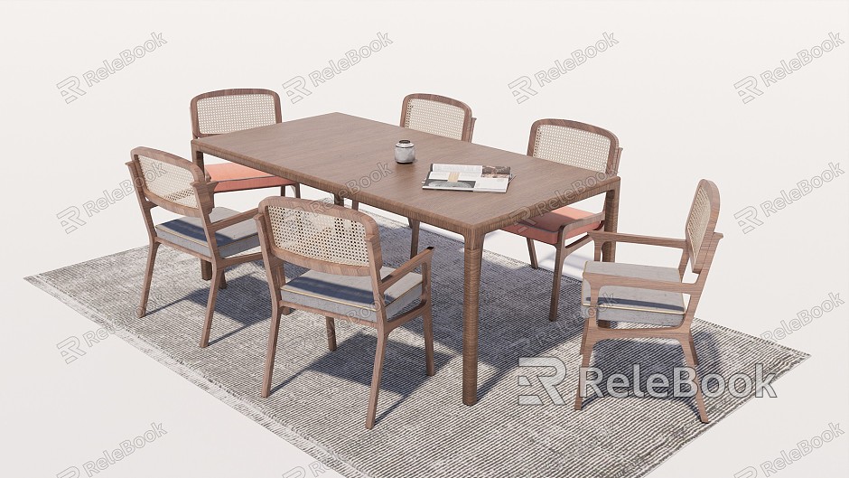 New Chinese Dining Table and Chair Combination model