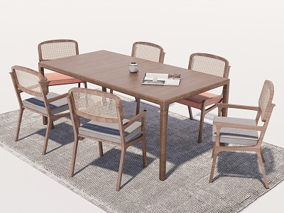 New Chinese Dining Table and Chair Combination model