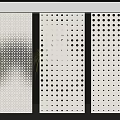Modern White Wall Panels With Perforated Patterns For Interior Design 3d model