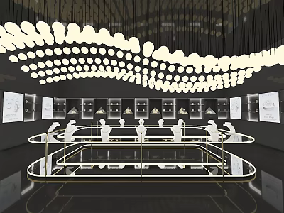 Modern Exhibition Hall Art Space 3d model