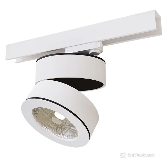 Modern White Adjustable Downlight Spotlight With Rotatable Head For Ceiling Lighting 3d model