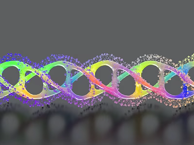 DNA Structure Spiral Triple Helix Biology Science Popularization 3d model
