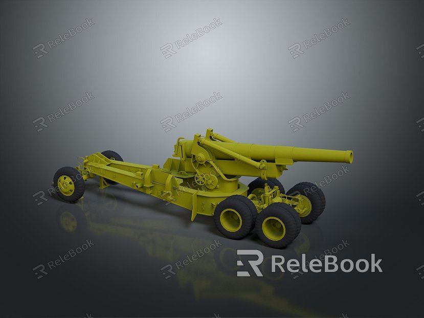 Artillery Gun Artillery Ship Gun Gun Siege Gun Cannon Anti-aircraft Breaking Heavy Gun Heavy Gun model