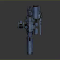 Modern Gun Browning Machine Gun Browning Gatling White 3d model