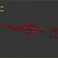 Modern Sniper Rifle With Tactical Scope Decorative Patterns And Metallic Finish 3d model
