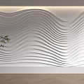 Three-dimensional wave background wall special-shaped corrugated background wall wave background wall sofa background water pattern background wall special-shaped background wall wave wall panel 3d model
