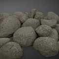 Pile Of Natural Stones In Various Sizes With Textured Surface For Decorative Use