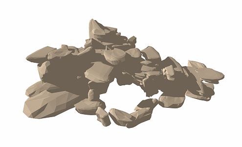 Modern stone rockery stone withered mountain stone sketch landscape stone 3d model