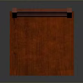 Red Wooden Chair With Slat Back Design And Straight Legs Classic Style