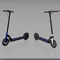 Two Modern Bicycles With Black Frame And Blue Accents For Urban Commuting