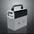 White Weapon Storage Case With Handle And Secure Metal Latches For Transport