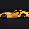 Stunning Yellow Two Door Sports Car With Aerodynamic Body And Black Background