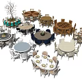 Diverse Modern Dining Table Sets With Round Tables Different Chair Designs And Wooden Tops