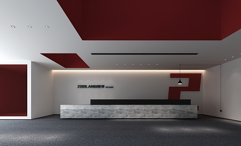 Office Front Desk 3d model