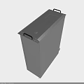 Sturdy Gray Industrial Metal Box With Black Handles And Secure Lid