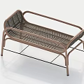 Quiet bed end stool bench low stool 3d model
