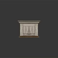 Wooden Striped Garden Planter With Soil and Green Plants On Wooden Base