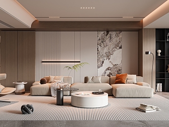 modern living room 3d model