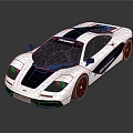 White Modern Sports Car Featuring Sleek Aerodynamic Design And Black Accents