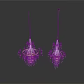 Elegant Hanging Crystal Chandeliers With Golden Accents And Intricate Design