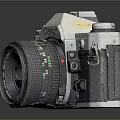 Vintage Canon AE 1 Electronic Camera With Classic Design And Lens