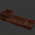 Wooden Organizer Storage Box with Multiple Compartments for Daily Necessities