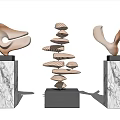 Modern Sculpture Abstract Sculpture Combination 3d model