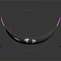 Stylish Silver Hammock With Skull And Bones Design Black Poles Blue Balls And Pink Ropes