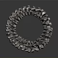 Circular Metallic Structure Composed Of Interconnected Segments In Detailed 3D Design 3d model
