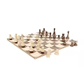 Classic Wooden Chess Set with Handcrafted Chessboard and Game Pieces for Strategic Board Game Entertainment 3d model