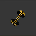 Yellow Over Ear Headphones With Black Ear Cushions Headband L Label And Reflection