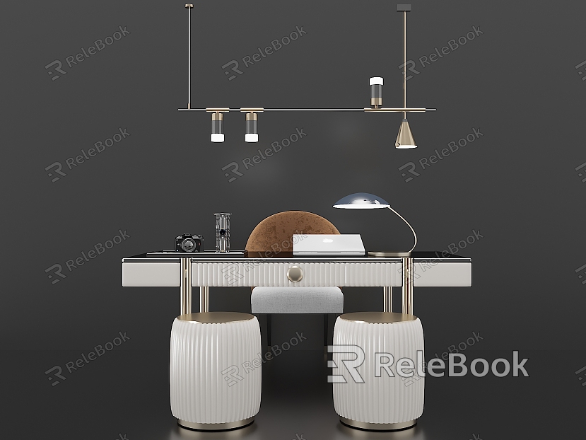 Study desk desktop decoration combination model