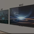 85 Inch And 100 Inch Modern Televisions With Dynamic Screen Displays