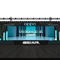 Commercial Event Stage Equipment With LED Screens Lighting And OPPO Brand Setup