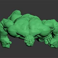 Green Muscular Hulk Action Figure In Dynamic Standing Pose For Collectors