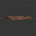 Red Brick Gothic Arch Structure With Three Arches And Decorative Tracery Design