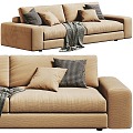 Multiplayer Sofa Leather Sofa Living Room Sofa Sofa Combination 3d model