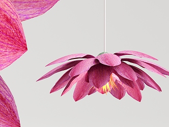 Modern special-shaped chandelier lotus chandelier 3d model