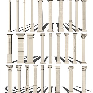 European Roman Column 3d model