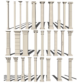 European Roman Column 3d model